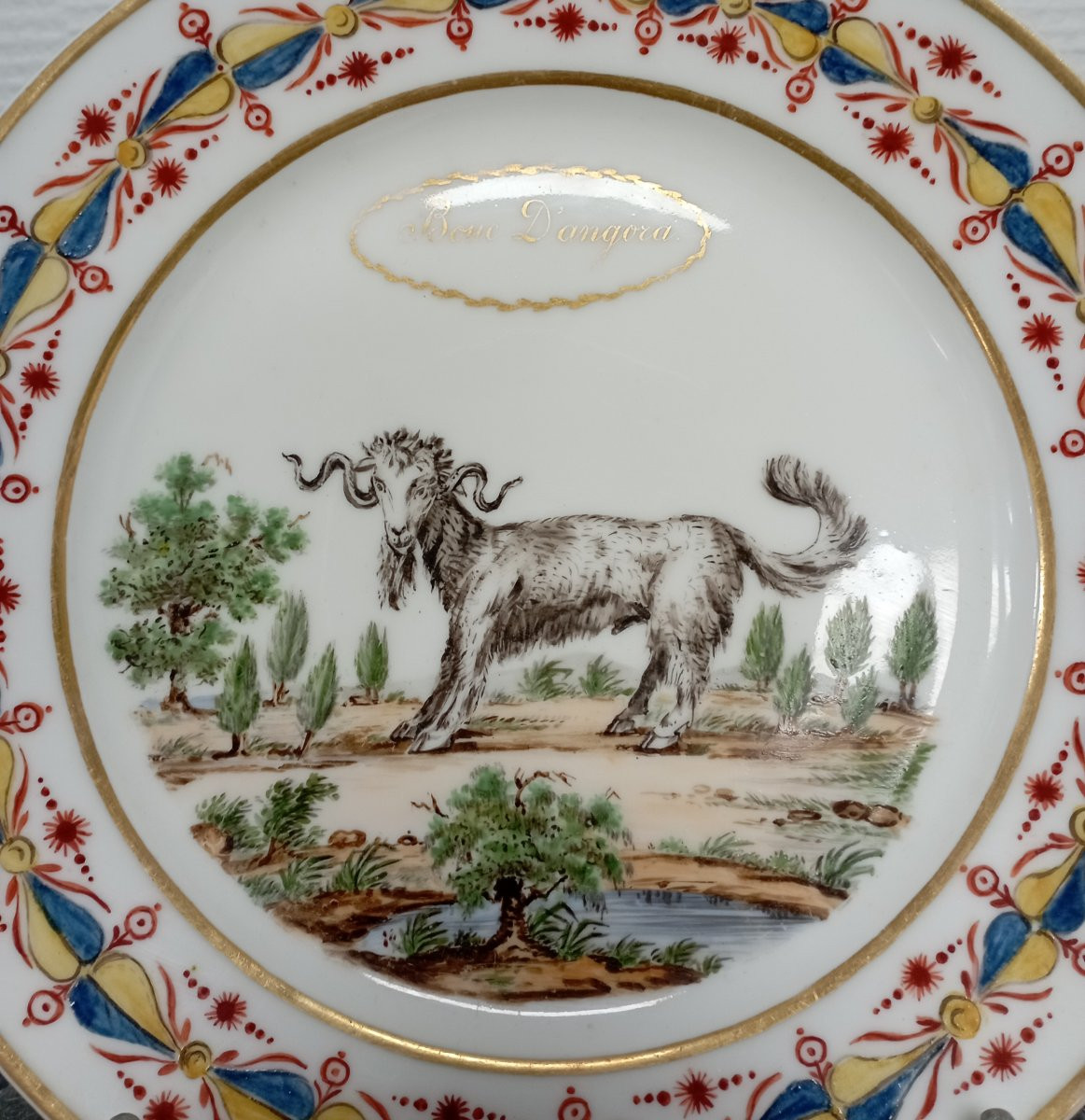 Paire d'assiettes Jean Napomucène Herman Nast début 1800-photo-3