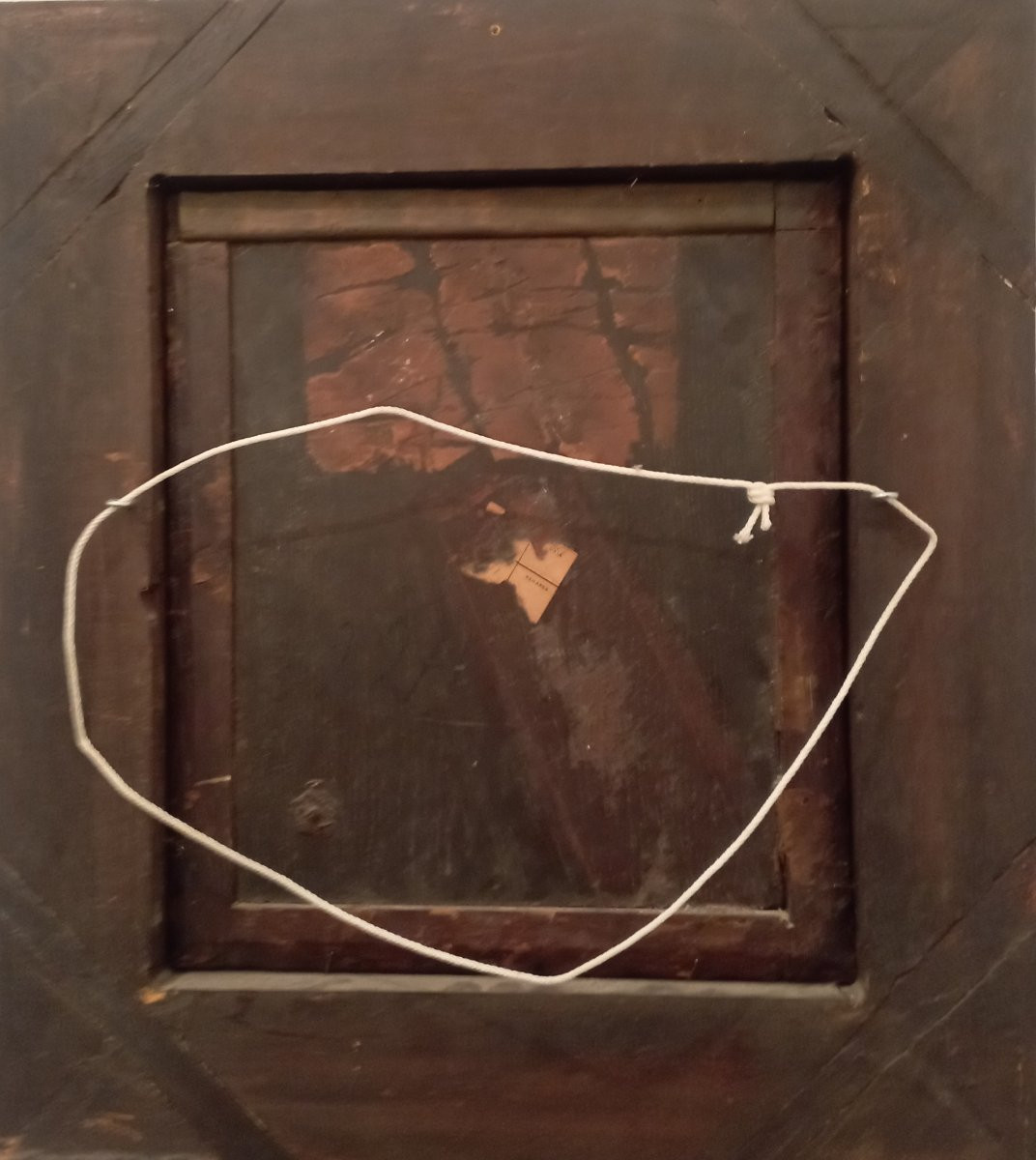 Huile sur panneau du XIX ème siècle-photo-1