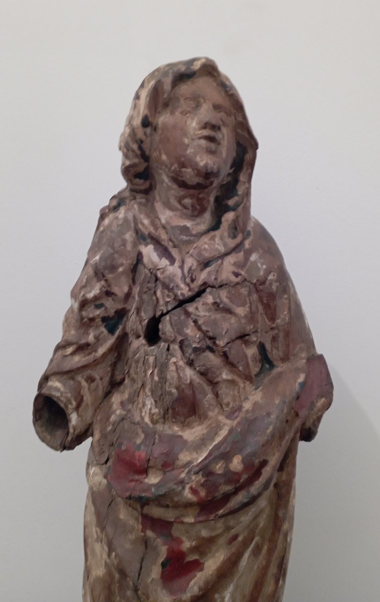 16th Century Wooden Virgin Mary-photo-2