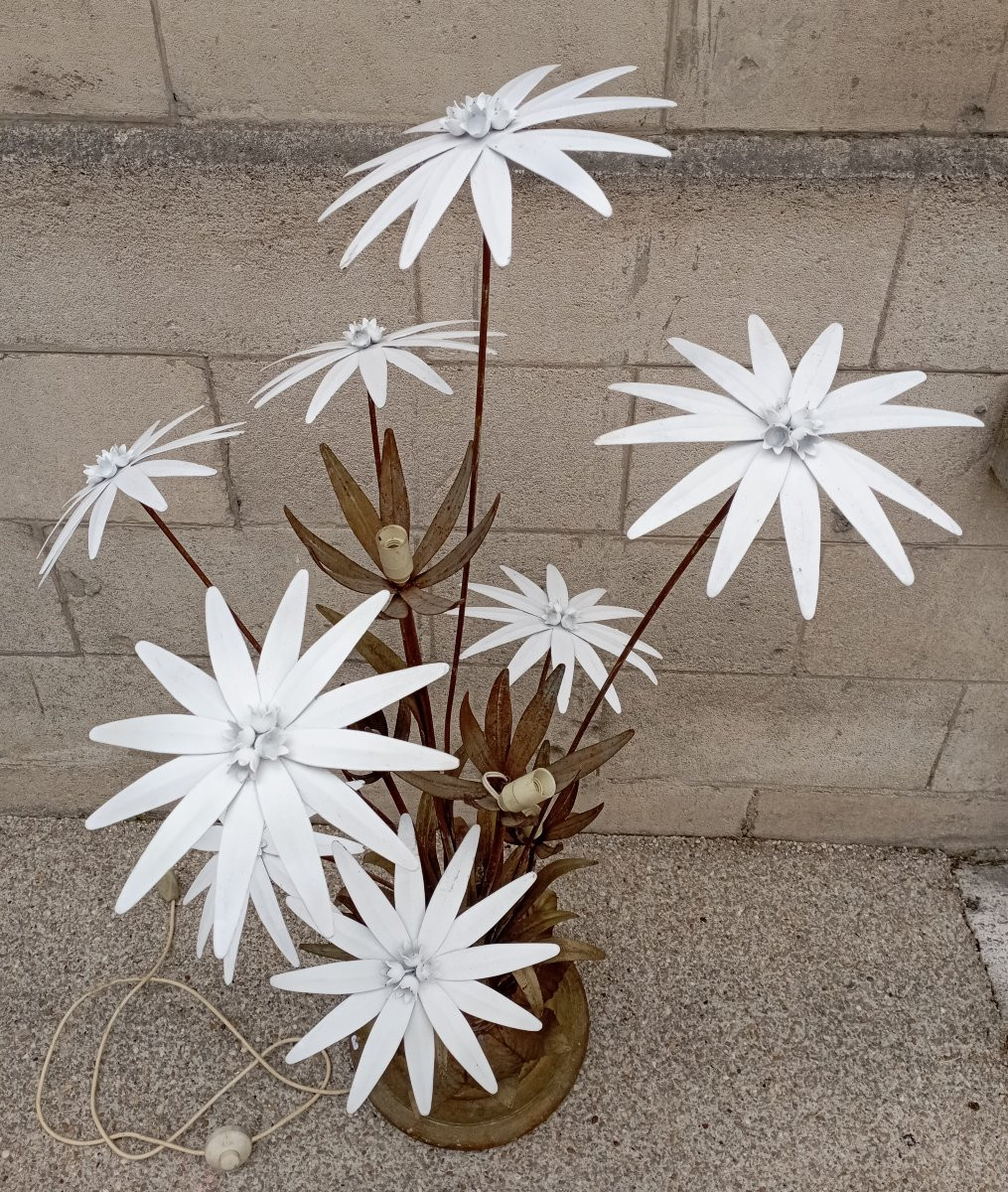 Lampadaire bouquet de fleurs maison Jansen-photo-4