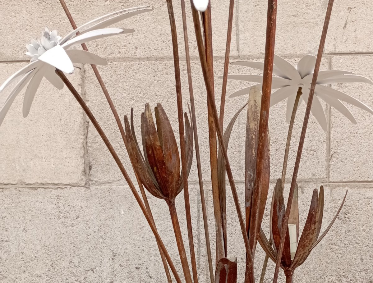 Lampadaire bouquet de fleurs maison Jansen-photo-2
