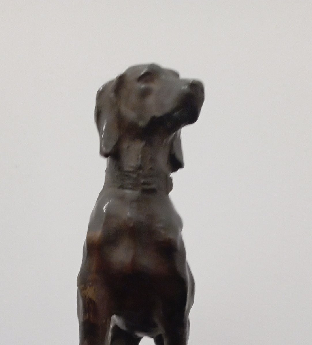 Bronze Sculpture Spaniel By A. Barye-photo-2
