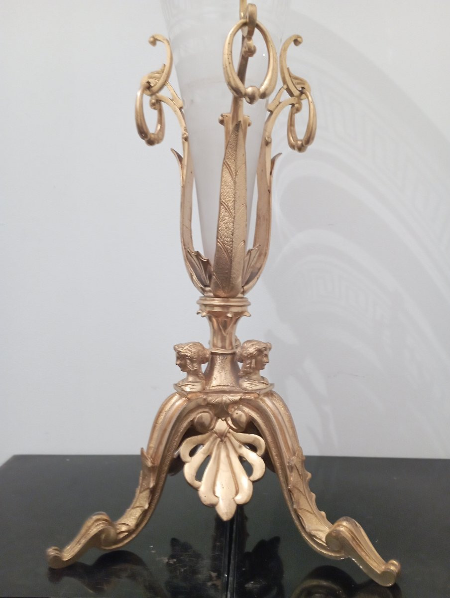 Crystal And Gilt Bronze Cones Late 19th Century-photo-3