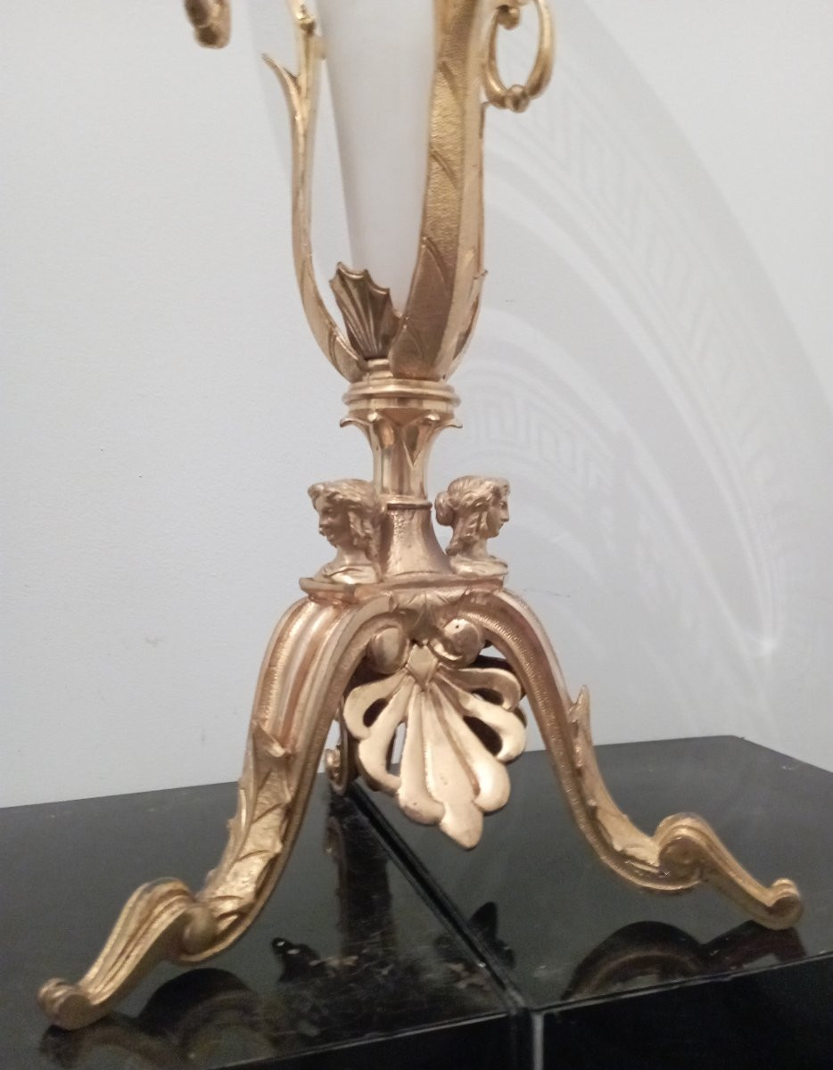 Crystal And Gilt Bronze Cones Late 19th Century-photo-1
