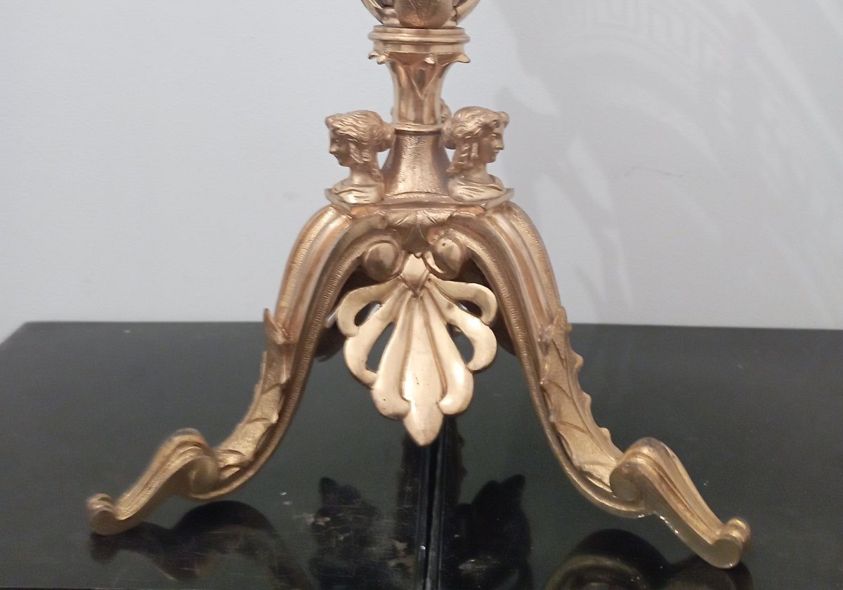 Crystal And Gilt Bronze Cones Late 19th Century-photo-3