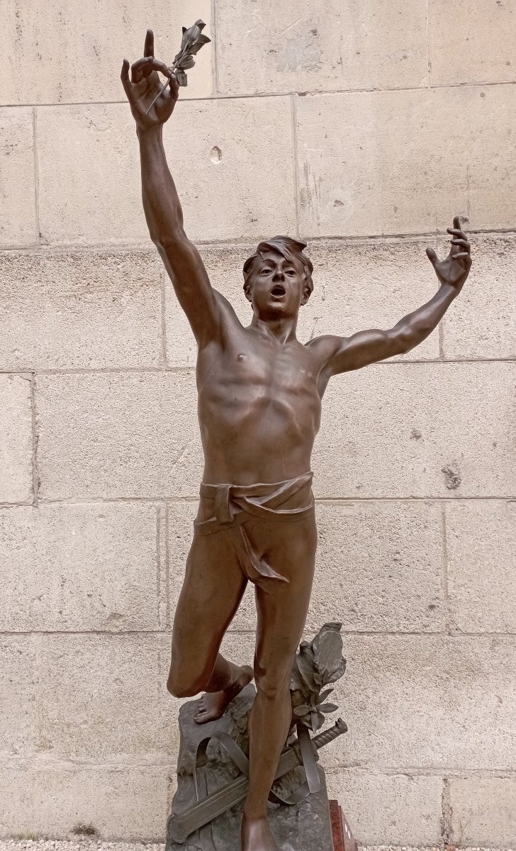 Sculpture - Vox Pacis- par G. Bareau XIX ème siècle-photo-3