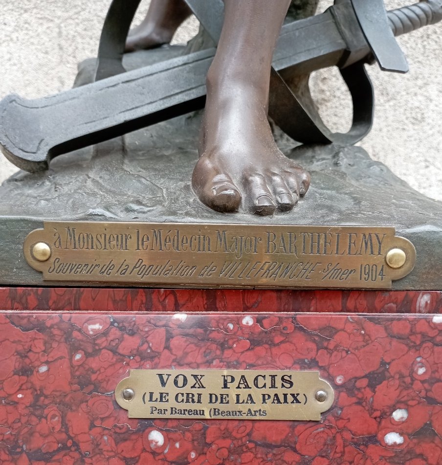 Sculpture - Vox Pacis- par G. Bareau XIX ème siècle-photo-1