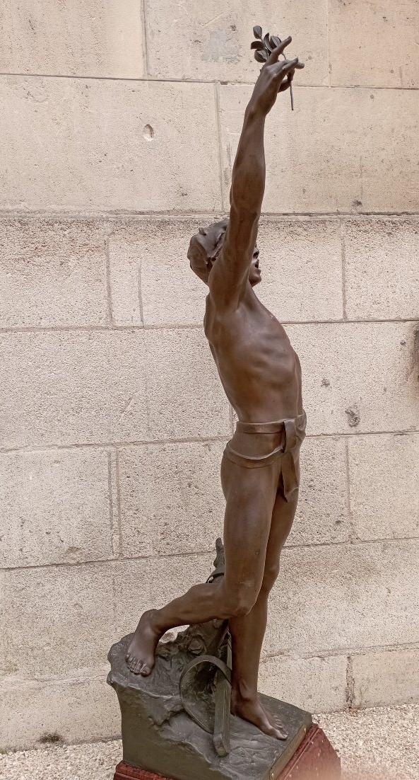 Sculpture - Vox Pacis- par G. Bareau XIX ème siècle-photo-3
