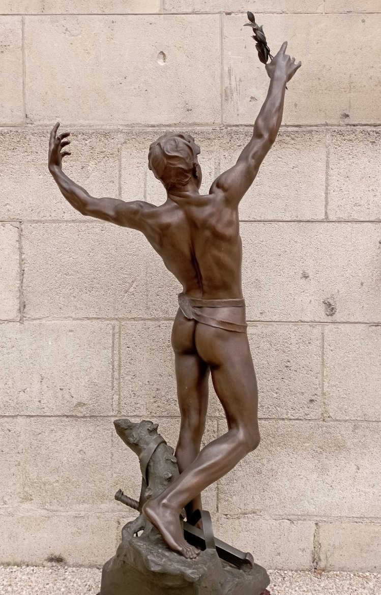 Sculpture - Vox Pacis- par G. Bareau XIX ème siècle-photo-4