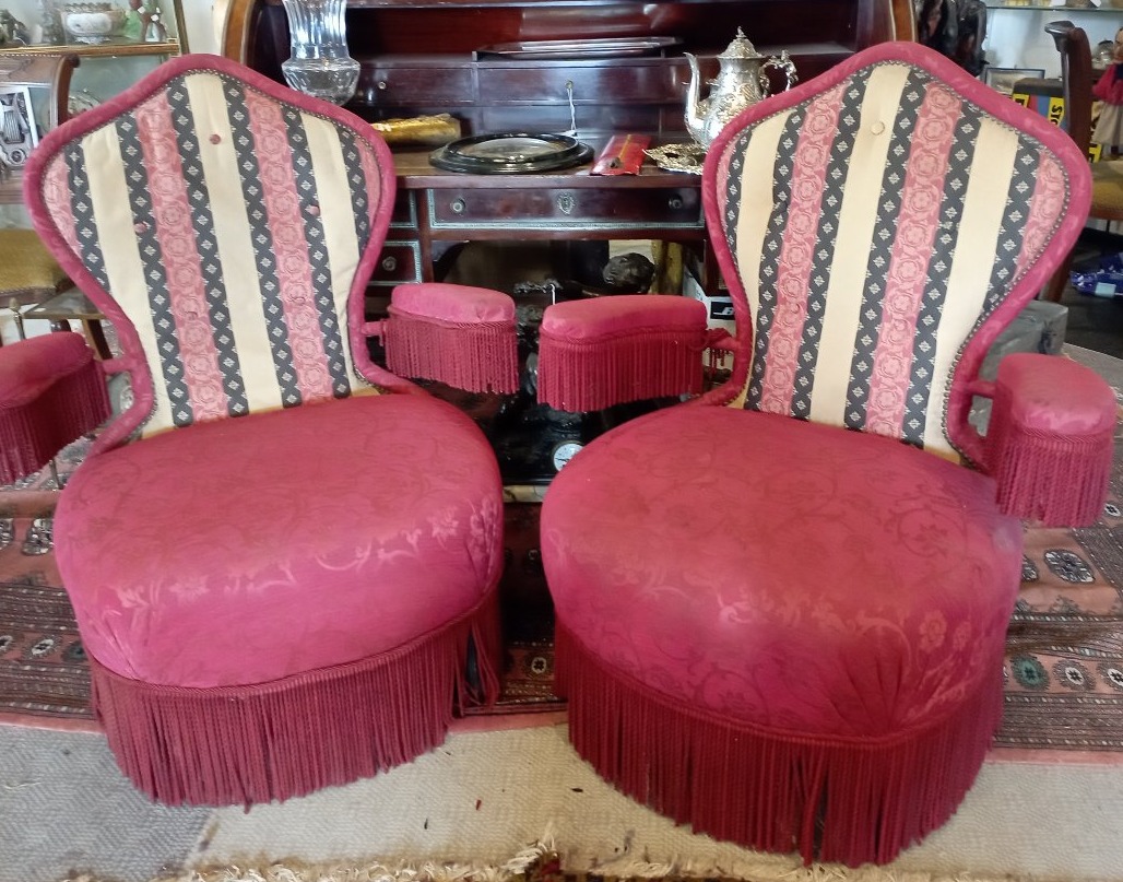 Pair Of Boudoir Armchairs By Jacques Garcia 