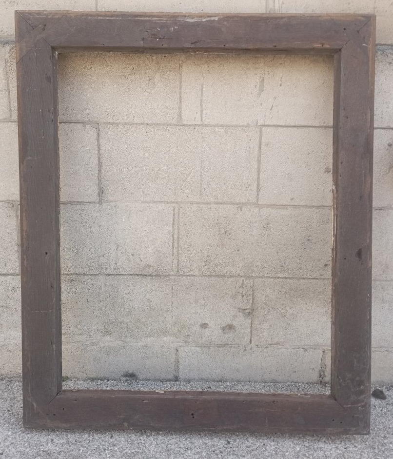 Grand cadre en bois sculpté et doré du XVIII ème siècle-photo-2
