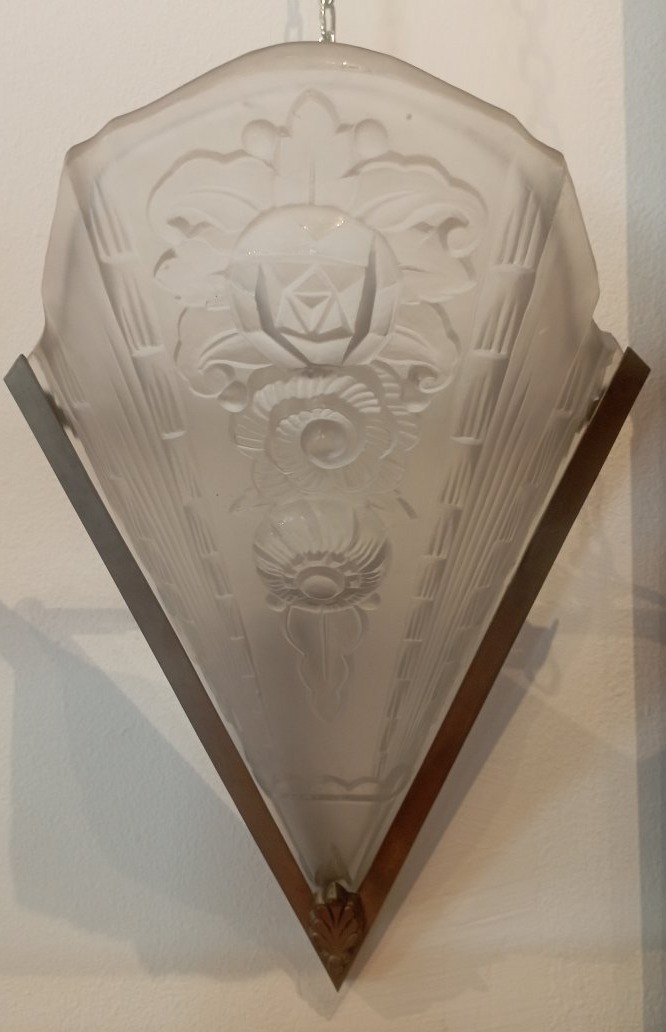 Pair Of Art Deco Wall Sconces-photo-2