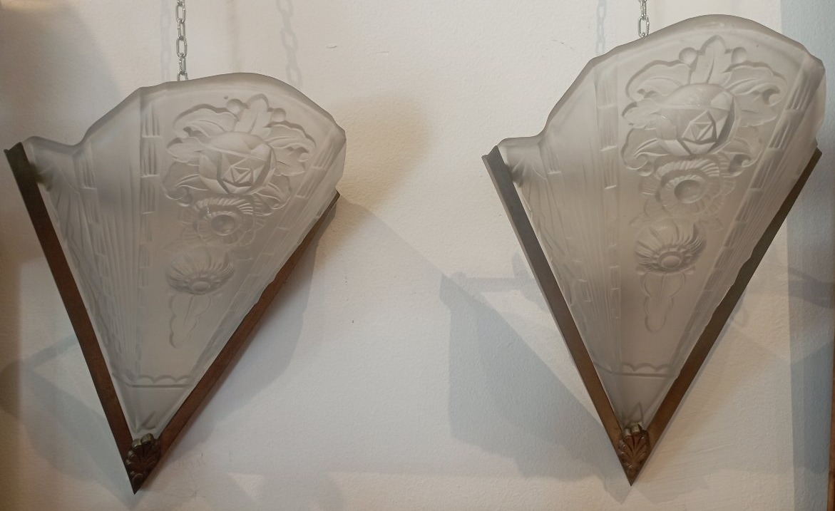 Pair Of Art Deco Wall Sconces
