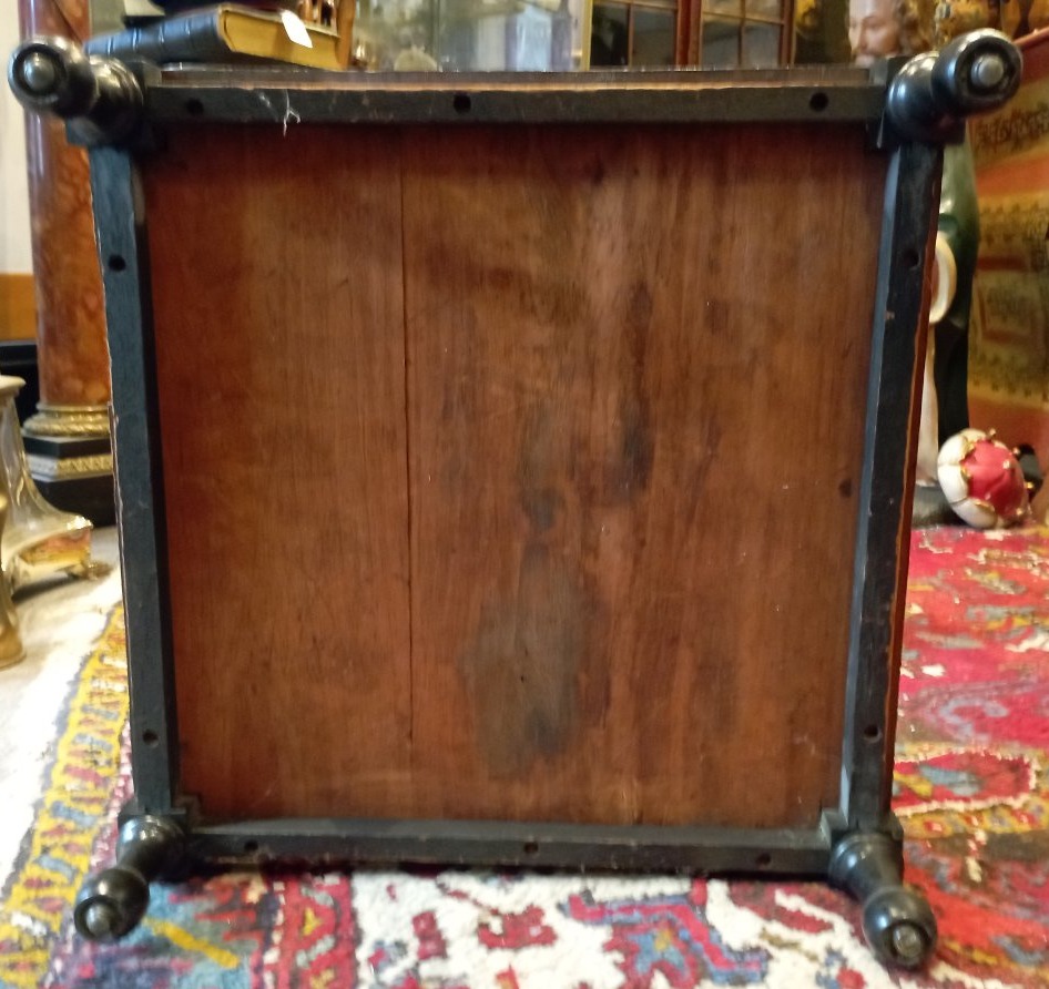 Table d'appoint plateau en marbre peint-photo-3