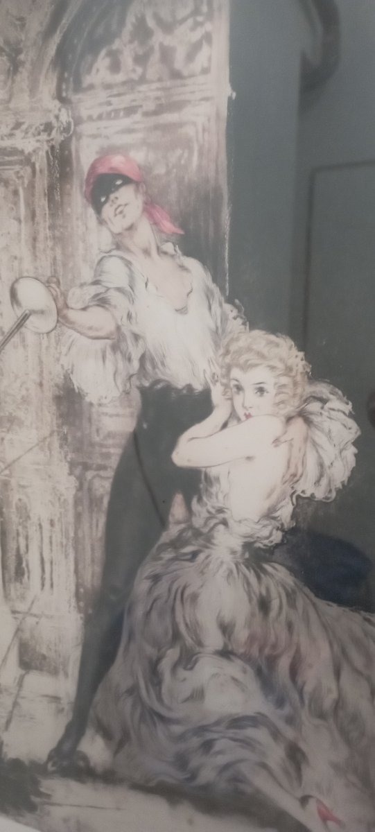 Lithographie ''Casanova'' par Louis Icart-photo-3