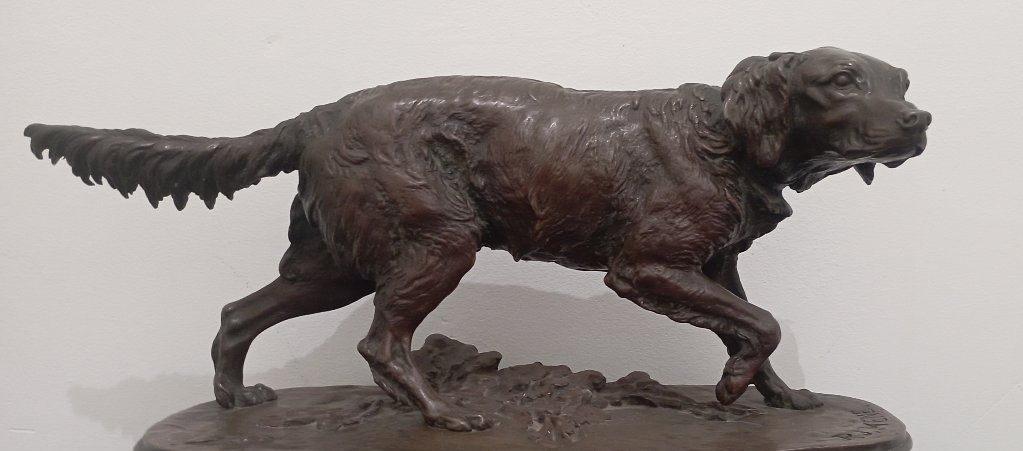 Sculpture Titled “breton Spaniel” By P.j. Mène, Cast By Susse Frères-photo-2