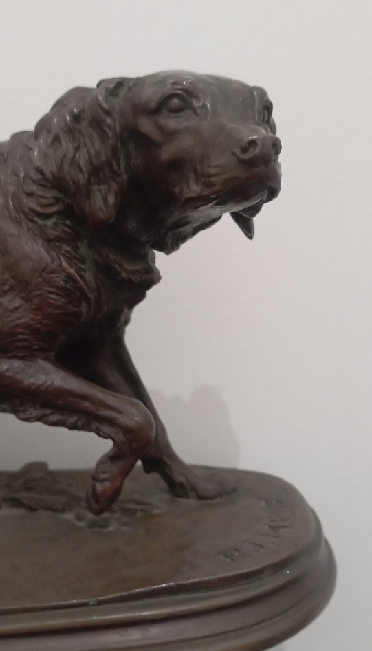 Sculpture Titled “breton Spaniel” By P.j. Mène, Cast By Susse Frères-photo-3