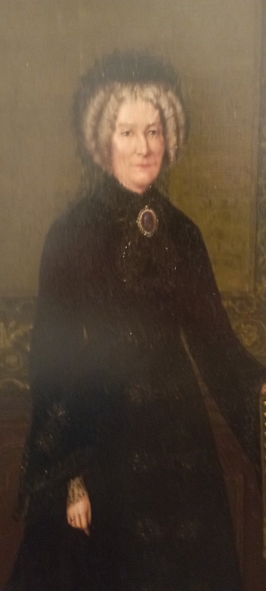 Oil On Panel, 19th-century Woman-photo-4