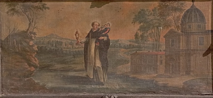 Grande huile sur toile religieuse du XVIII ème siècle-photo-2