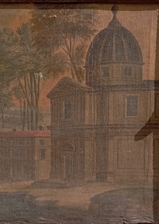 Grande huile sur toile religieuse du XVIII ème siècle-photo-4