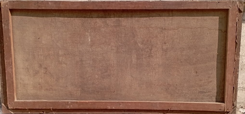 Grande huile sur toile religieuse du XVIII ème siècle-photo-2