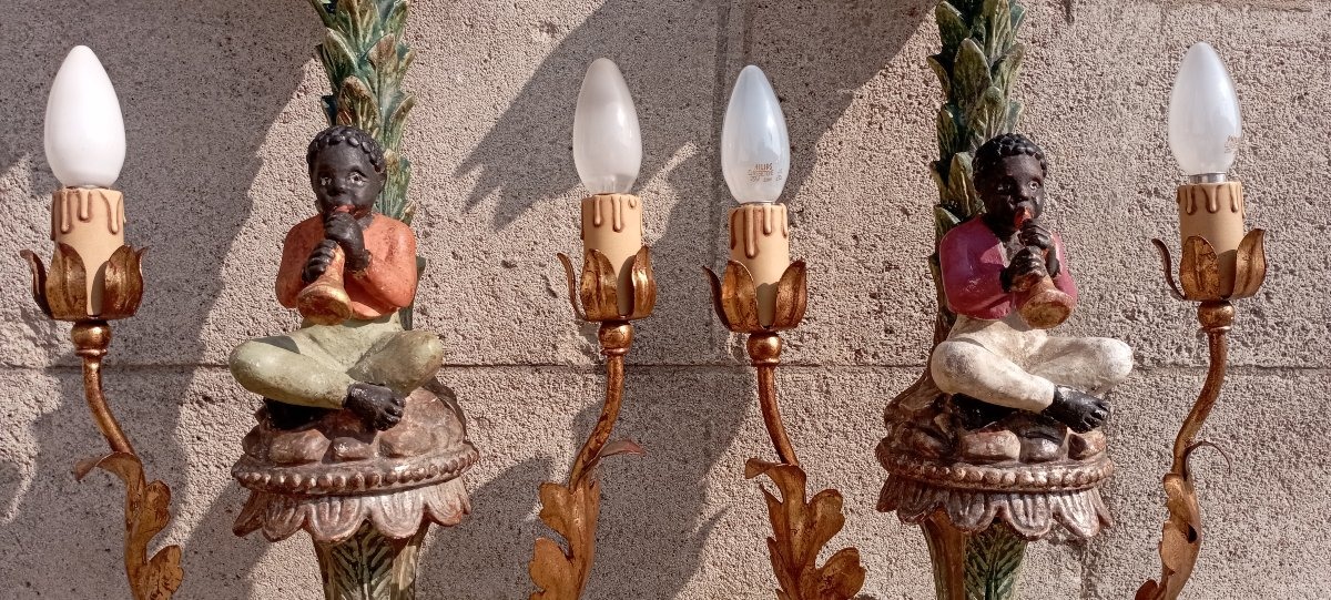 Carved Wooden Wall Sconces -photo-1