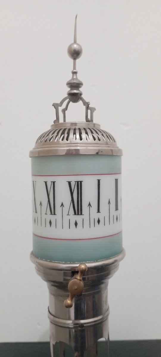 Lampe horloge de chambre du XIX ème siècle-photo-4