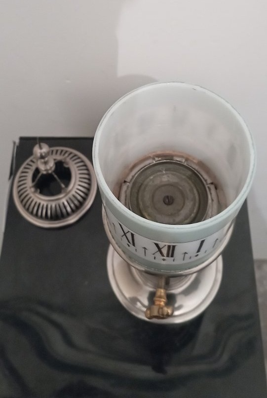 Lampe horloge de chambre du XIX ème siècle-photo-1