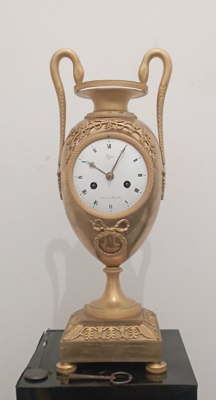 Empire-style Amphora Clock Signed By Lépine