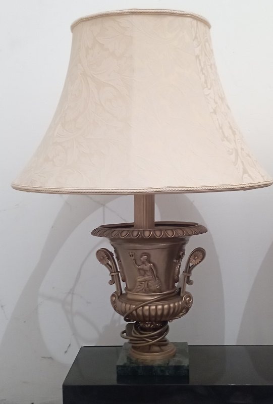 Pair Of "medici Vase" Bronze Lamps-photo-2