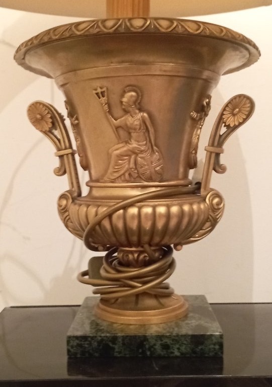 Pair Of "medici Vase" Bronze Lamps-photo-4