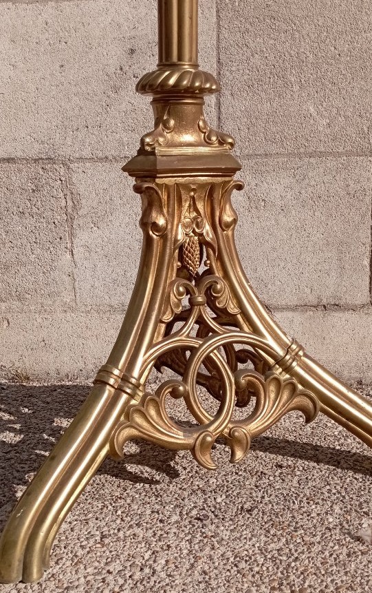 Grand candélabre bronze doré du XIX ème siècle-photo-1