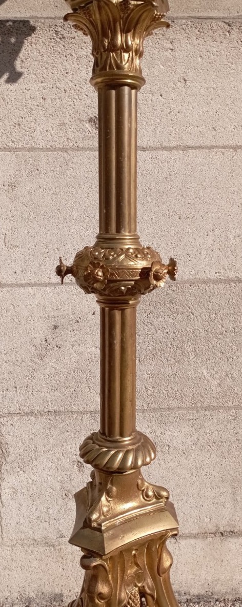 Grand candélabre bronze doré du XIX ème siècle-photo-2