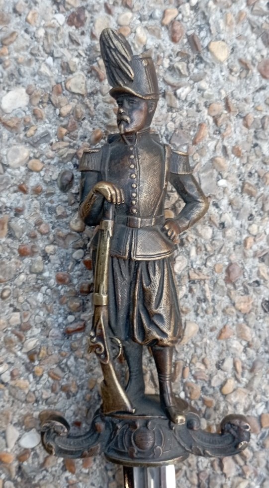 Poignard commémoratif, chasseurs à pied de la garde pendant la guerre de Crimée, Second empire-photo-3