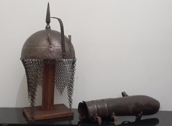 Archer's Helmet (kulah Khud) And Arm Guard, Ottoman Empire, 19th Century