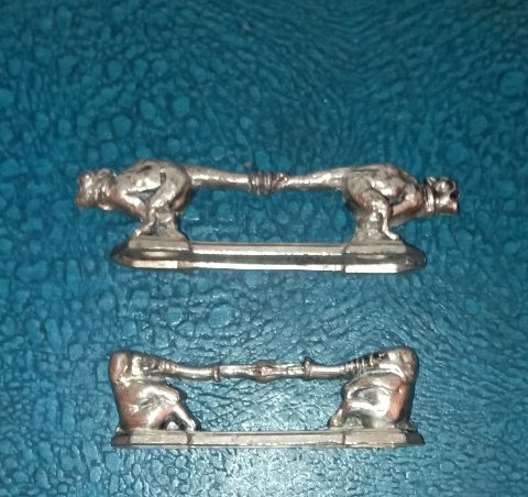 Porte-couteaux métal argenté dans leur écrin-photo-1
