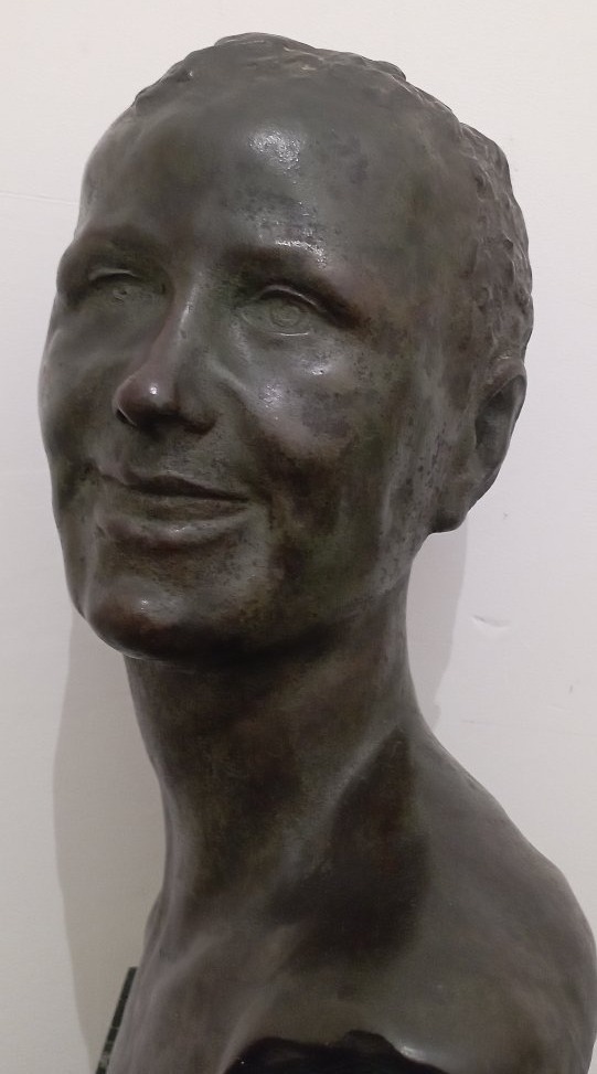 "Buste de jeune homme" sculpture en bronze à la cire perdue par Pina-photo-3