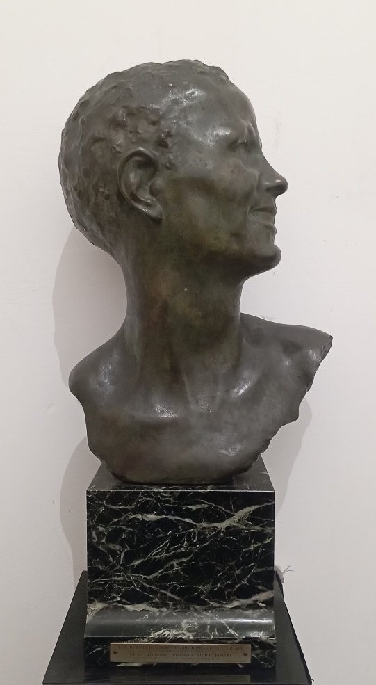 "Buste de jeune homme" sculpture en bronze à la cire perdue par Pina