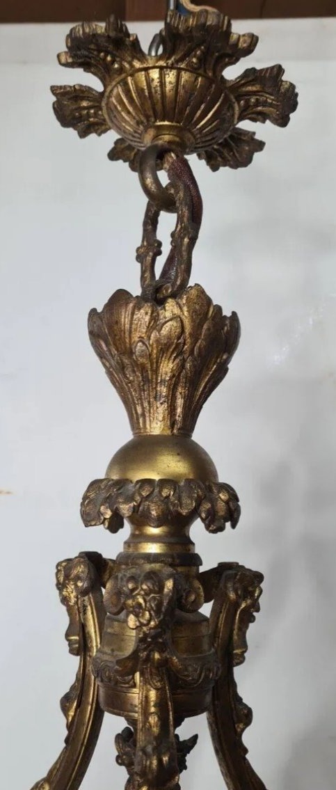 Louis XV-style Chandelier In Gilded And Patinated Bronze-photo-4