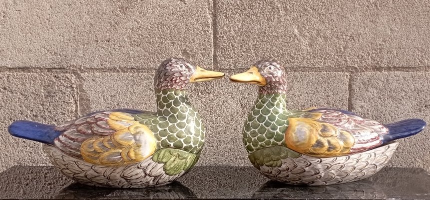 19th-century Ceramic Mallard Duck Terrines