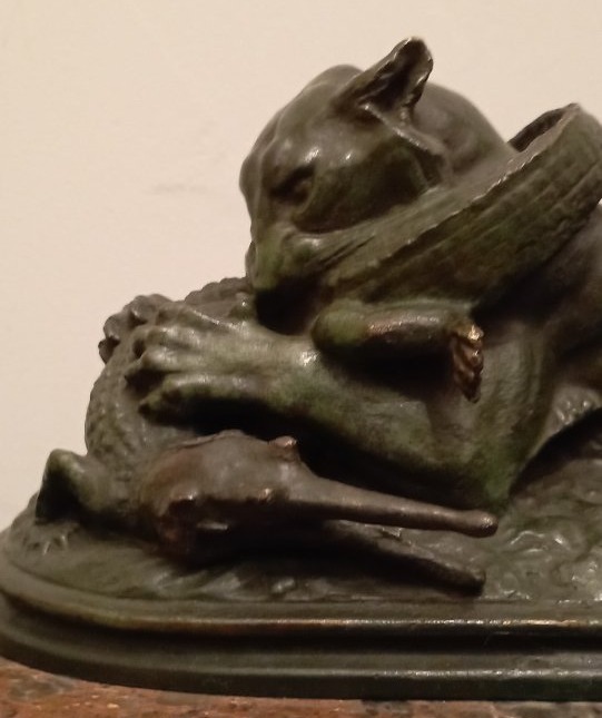 "tiger Devouring A Gavial," A Lost-wax Bronze Sculpture By Antoine Louis Barye-photo-3