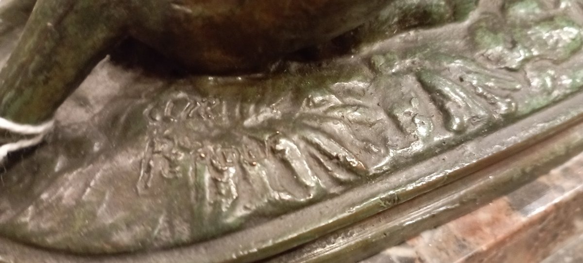 "tiger Devouring A Gavial," A Lost-wax Bronze Sculpture By Antoine Louis Barye-photo-4