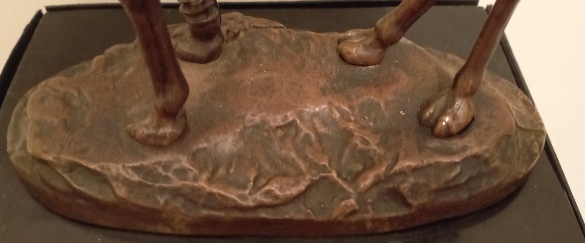 "Dromadaire harnaché d'Egypte" Sculpture een bronze par Antoine Louis Barye-photo-3