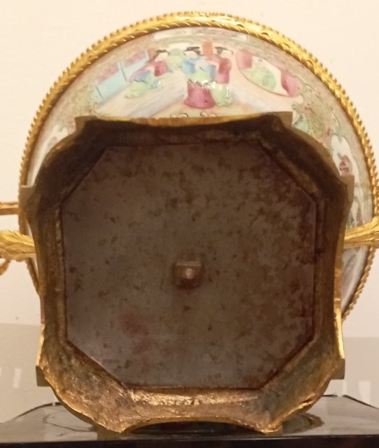 Coupe en porcelaine de Canton du XIX ème siècle-photo-4