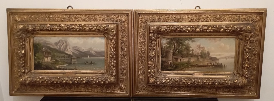 Pair Of Oil-on-panel Paintings By Karl Von Oels