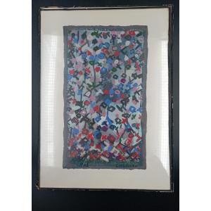 Gouache sur papier de Manuel Cargaleiro