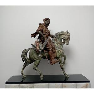 "arab Horseman Returning From The Hunt", Alfred Barye And Emile Guillemin