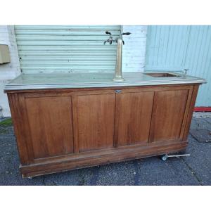 Oak And Zinc Bar, Early 1900s