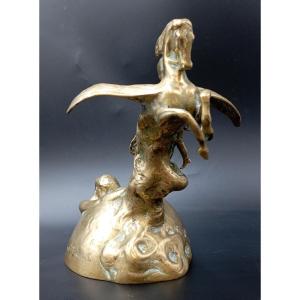 Bronze allégorie par Paul Moreau-Vauthier 1908