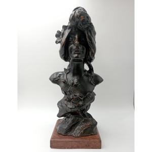 Bust Of A Woman "candor" By Julien Caussé